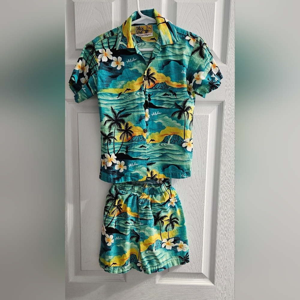 Winnie Fashion Kids Matching Shorts Set - Authentic Hawaiian Fashion